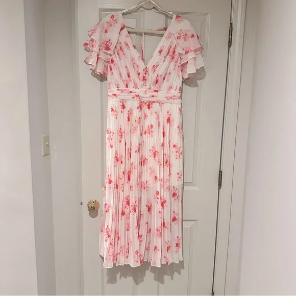 self portrait floral blush midi dress NWT Self Portrait Floral Blush Midi Dress Size 8